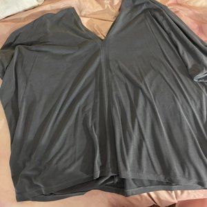 grey v-neck sleeveless t shirt